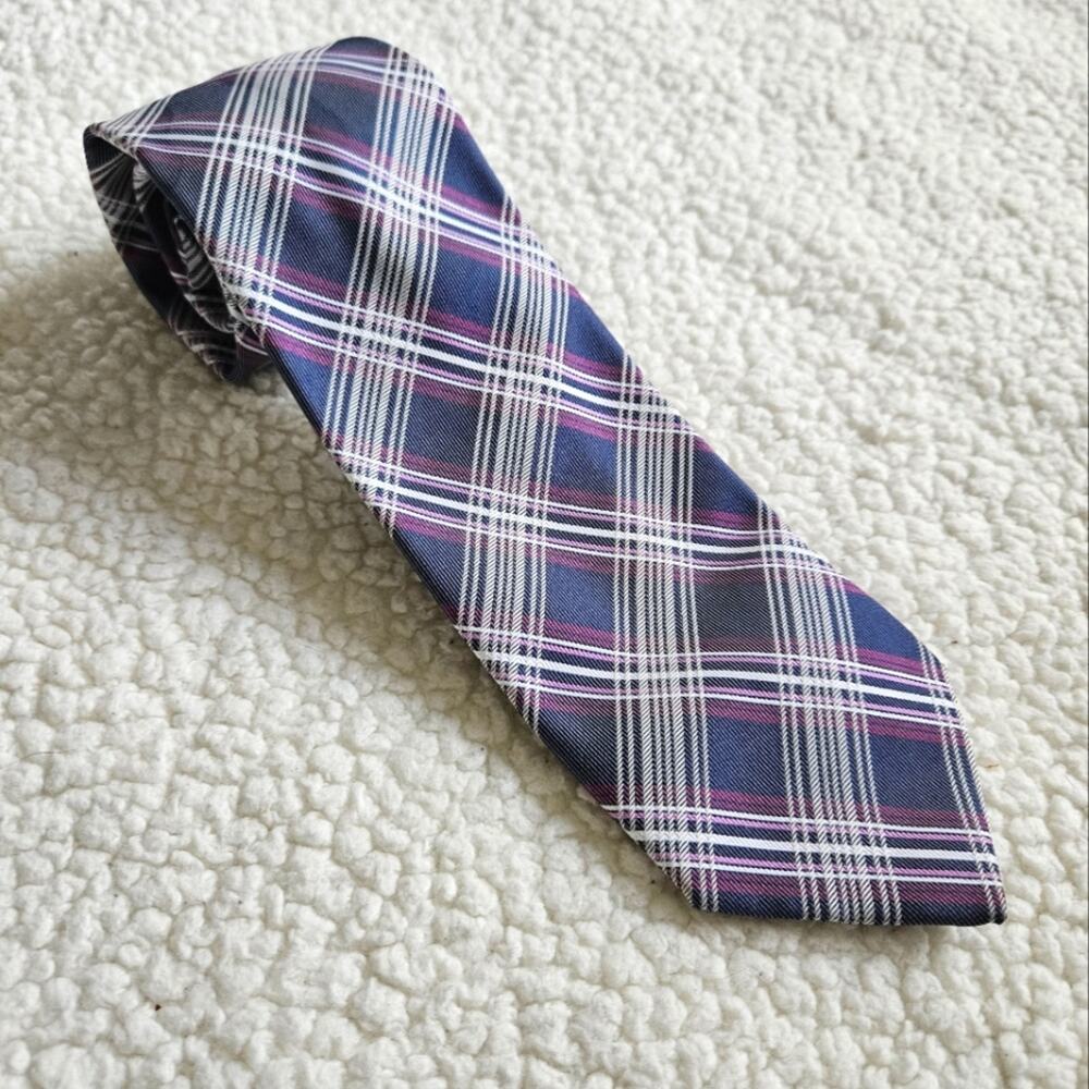 Stafford Purple Plaid Tie